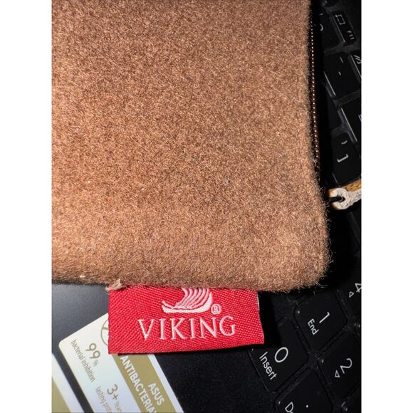 Viking Cruises Brown Travel Accessory Bag MAN KNOWS LITTLE Wool Blend Zip - Picture 3 of 5